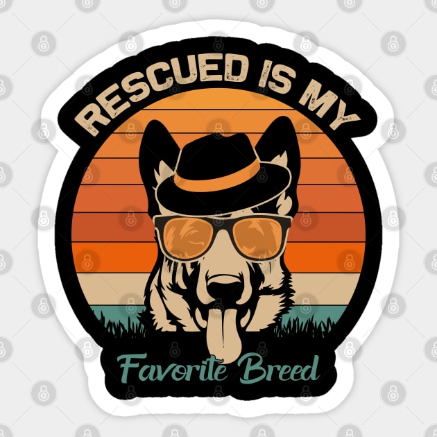 Rescued Is My Favorite Breed Sticker by khalmer